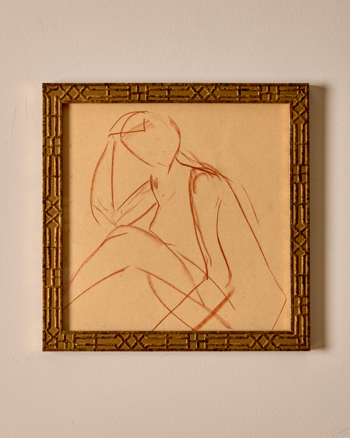 Seated Figure Study in Sanguine #2