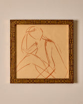 Seated Figure Study in Sanguine #2