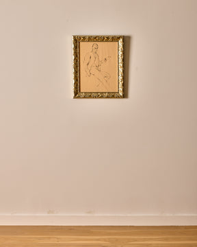 Suited Figure Study in Charcoal #2