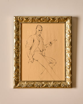 Suited Figure Study in Charcoal #2