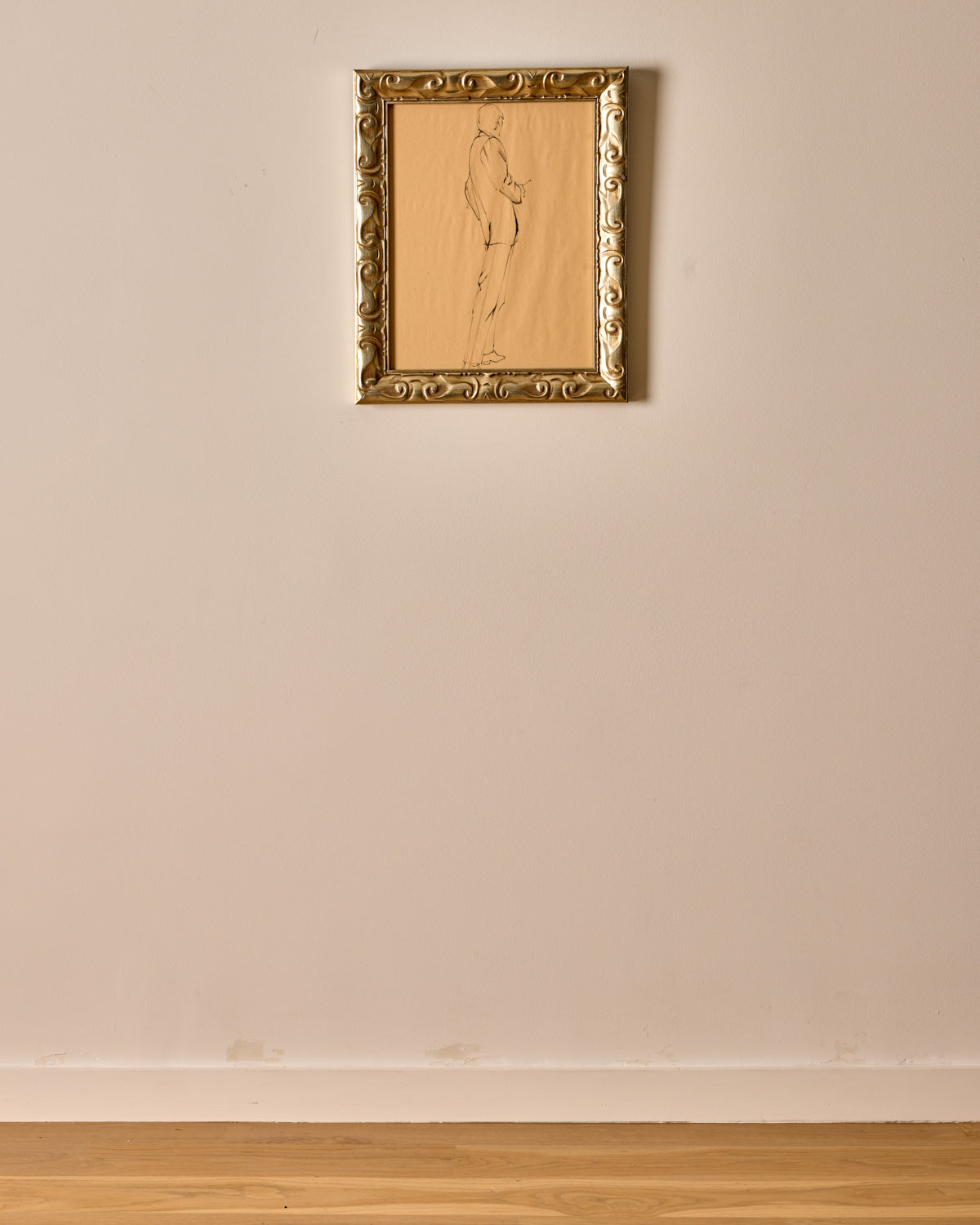 Suited Figure Study in Charcoal