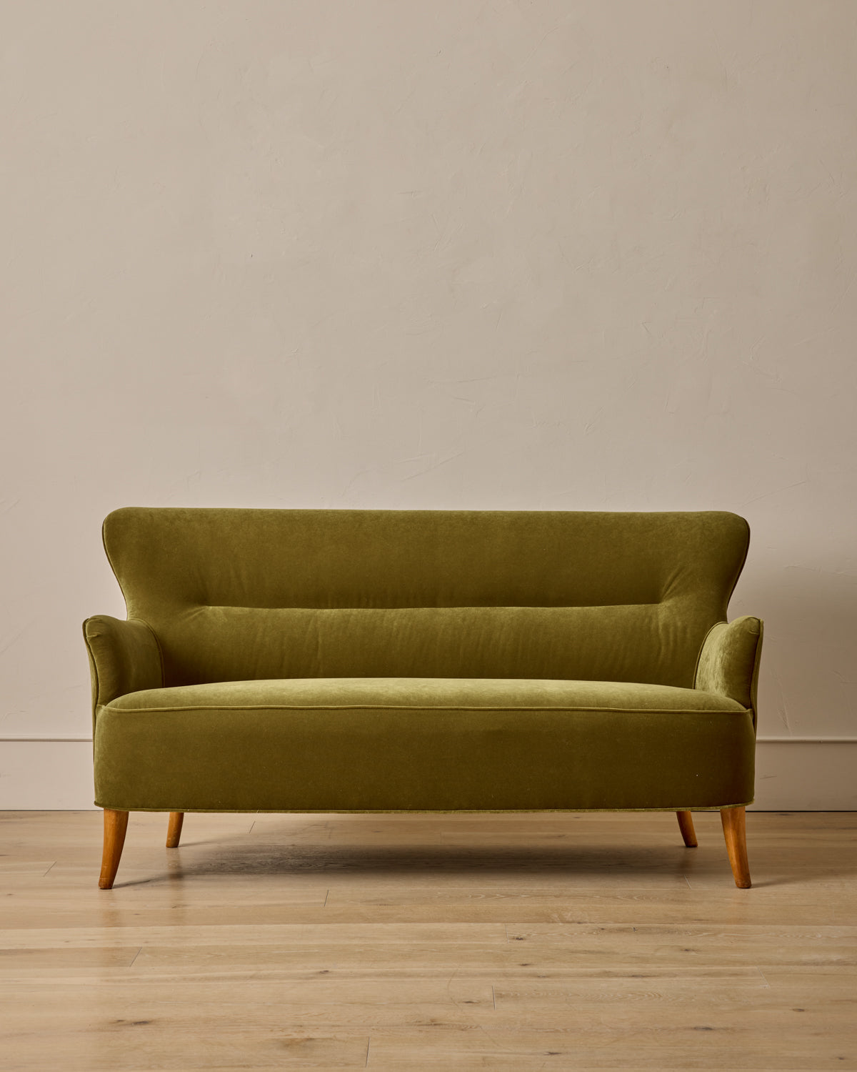 1950s Velvet Sofa by Theo Ruth