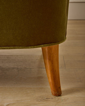 1950s Velvet Sofa by Theo Ruth