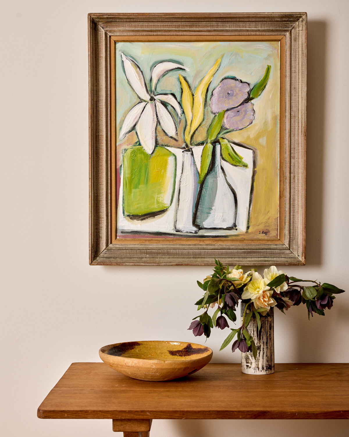 3 Vases on Table