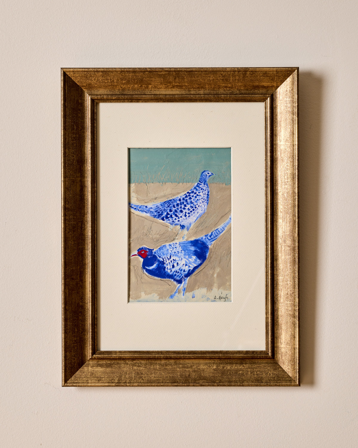 "Pheasants in Blue"