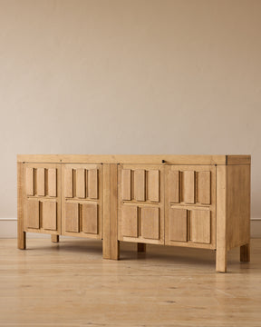 Brutalist Oak Sideboard by De Coene