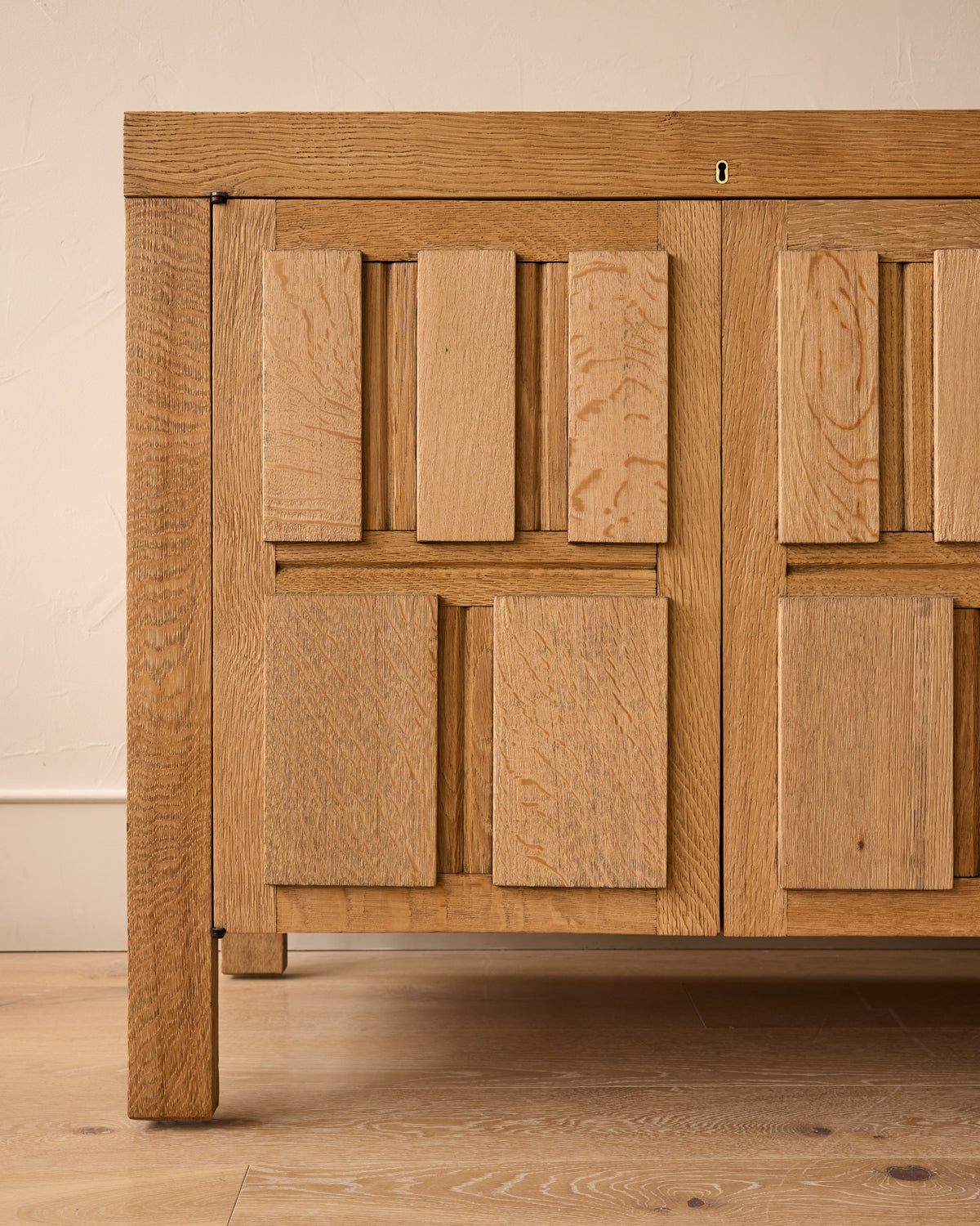 Brutalist Oak Sideboard by De Coene