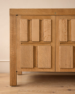 Brutalist Oak Sideboard by De Coene