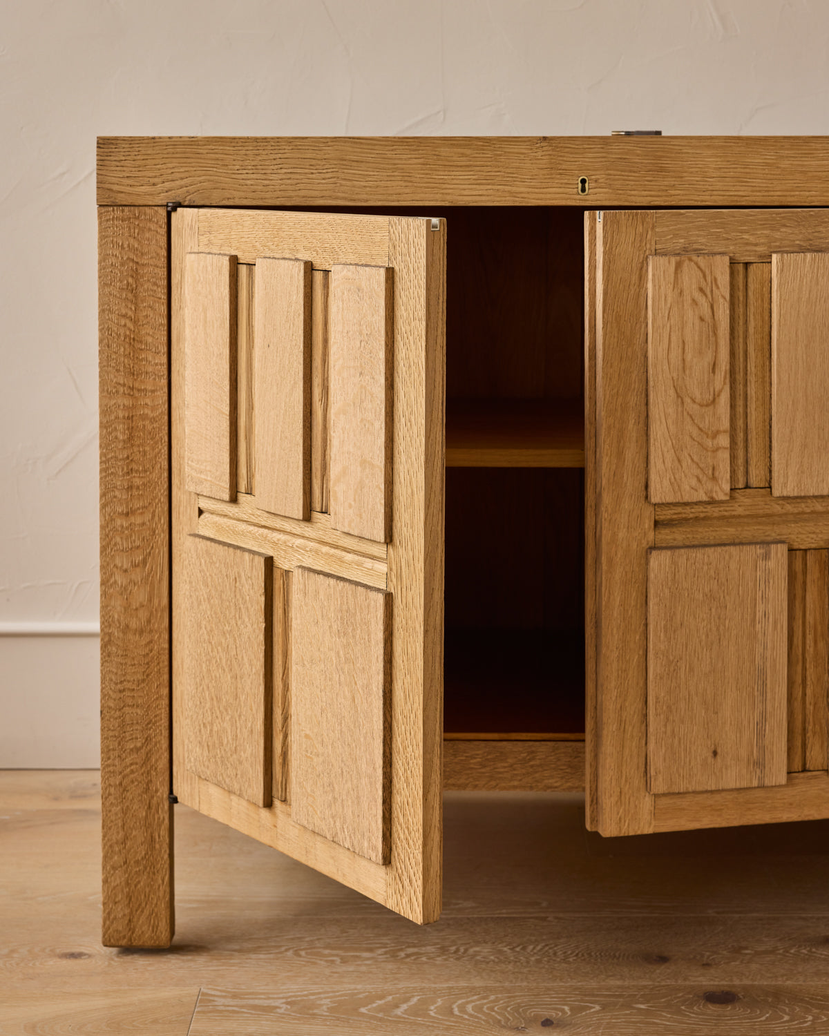 Brutalist Oak Sideboard by De Coene