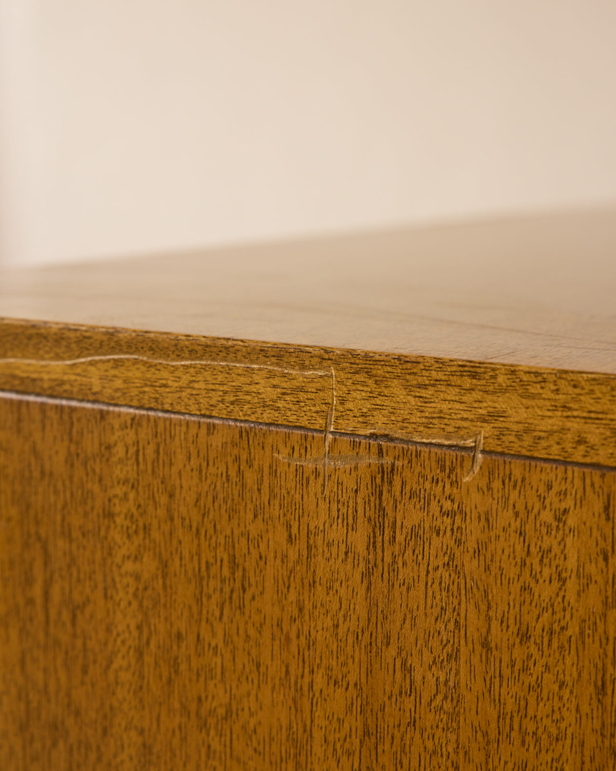 Mid-Century Brass "X" Base Double Dresser by Paul McCobb