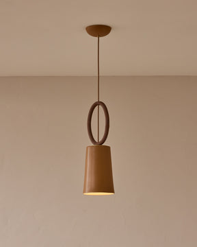 Layla Ceramic Pendant - Chestnut