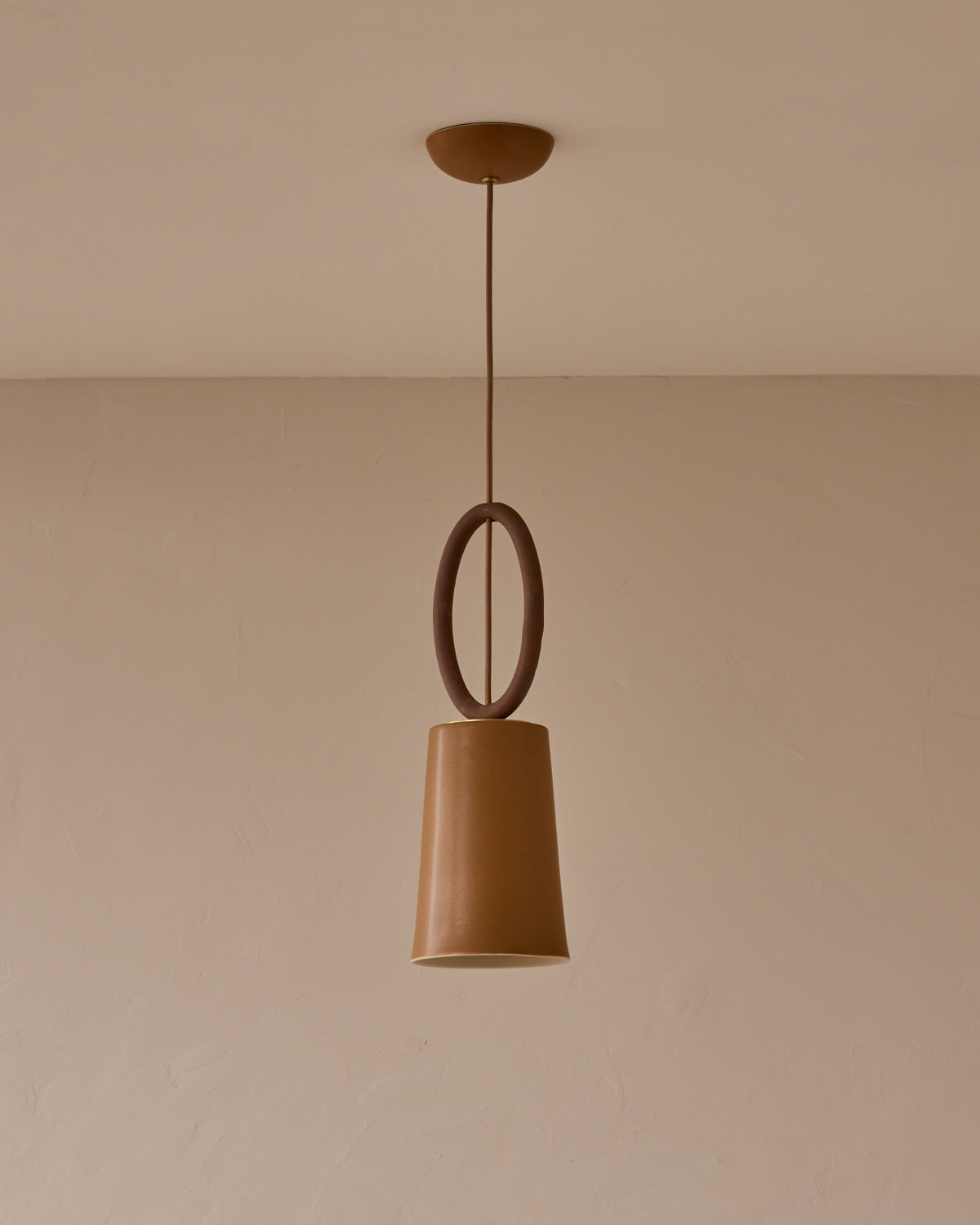 Layla Ceramic Pendant - Chestnut