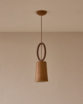 Layla Ceramic Pendant - Chestnut