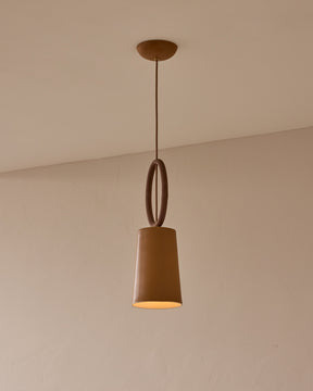 Layla Ceramic Pendant - Chestnut