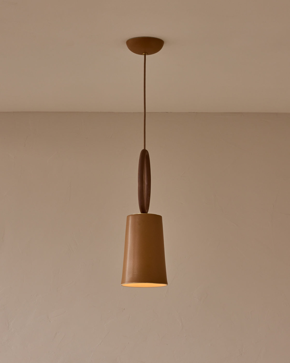 Layla Ceramic Pendant - Chestnut