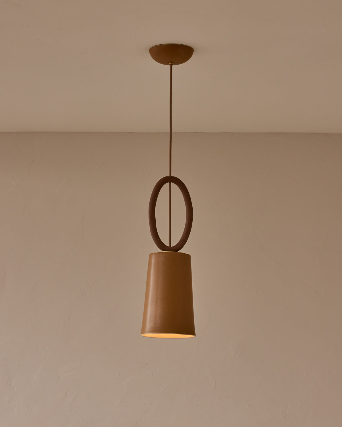 Layla Ceramic Pendant - Chestnut