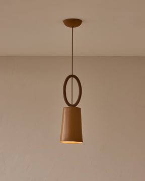 Layla Ceramic Pendant - Chestnut