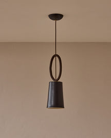 Layla Ceramic Pendant - Ebony