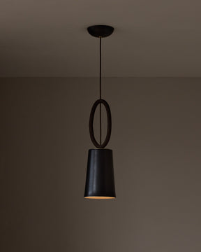 Layla Ceramic Pendant - Ebony