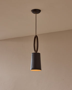 Layla Ceramic Pendant - Ebony