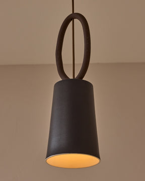 Layla Ceramic Pendant - Ebony