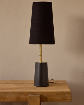 Layla Ceramic Table Lamp - Ebony