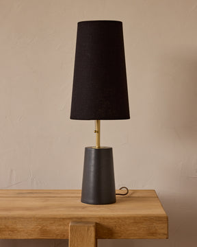 Layla Ceramic Table Lamp - Ebony