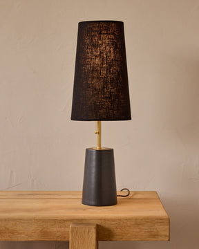 Layla Ceramic Table Lamp - Ebony