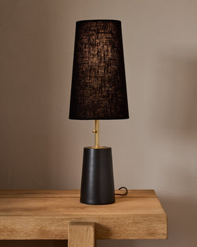 Layla Ceramic Table Lamp - Ebony