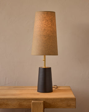 Layla Ceramic Table Lamp - Ebony