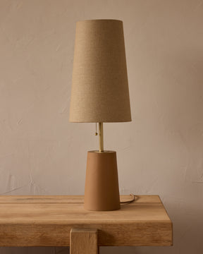 Layla Ceramic Table Lamp - Chestnut