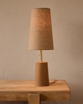 Layla Ceramic Table Lamp - Chestnut