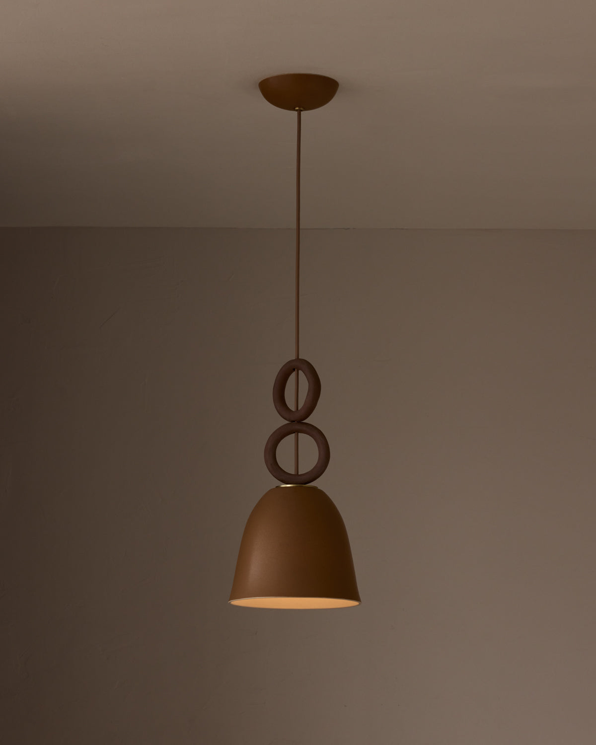 Mira Ceramic Pendant - Chestnut