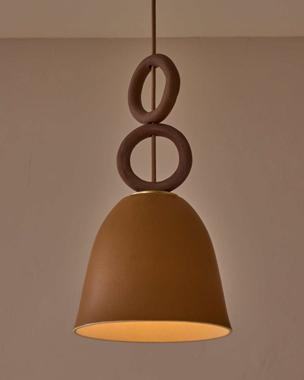 Mira Ceramic Pendant - Chestnut