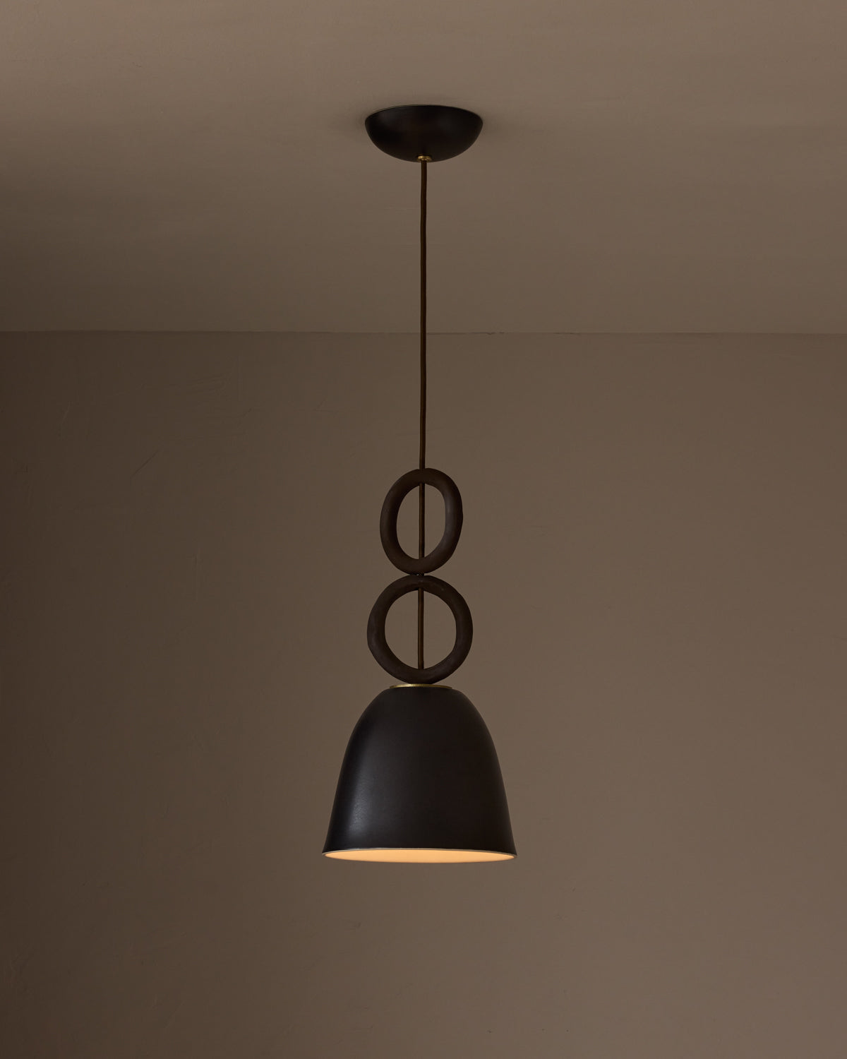 Mira Ceramic Pendant - Ebony