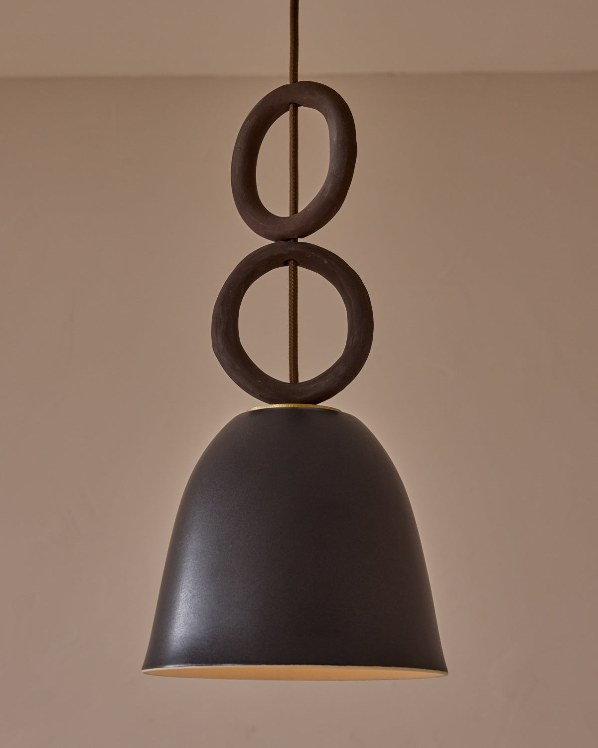 Mira Ceramic Pendant - Ebony