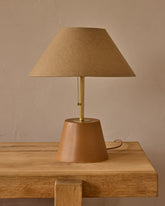 Noa Ceramic Table Lamp - Chestnut