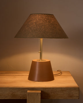 Noa Ceramic Table Lamp - Chestnut