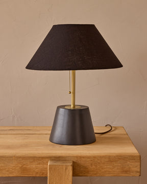 Noa Ceramic Table Lamp - Ebony