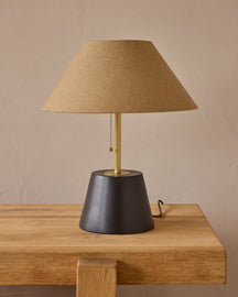 Noa Ceramic Table Lamp - Ebony