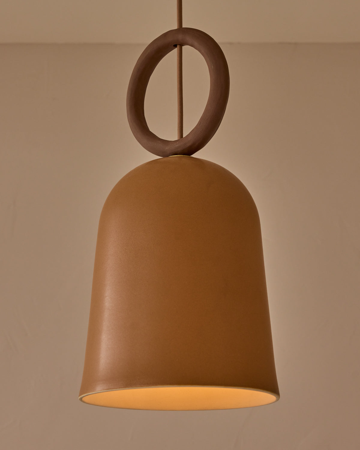 Willa Ceramic Pendant - Chestnut