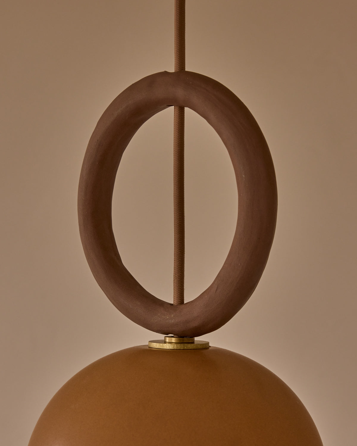 Willa Ceramic Pendant - Chestnut