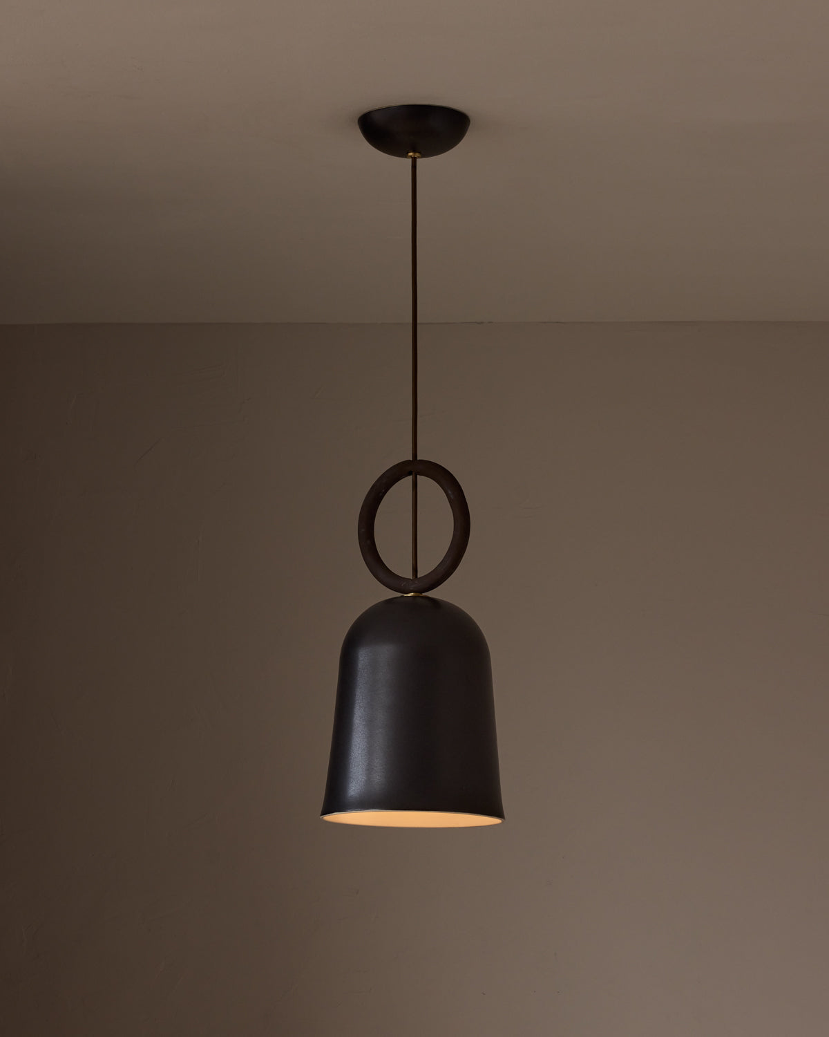 Willa Ceramic Pendant - Ebony