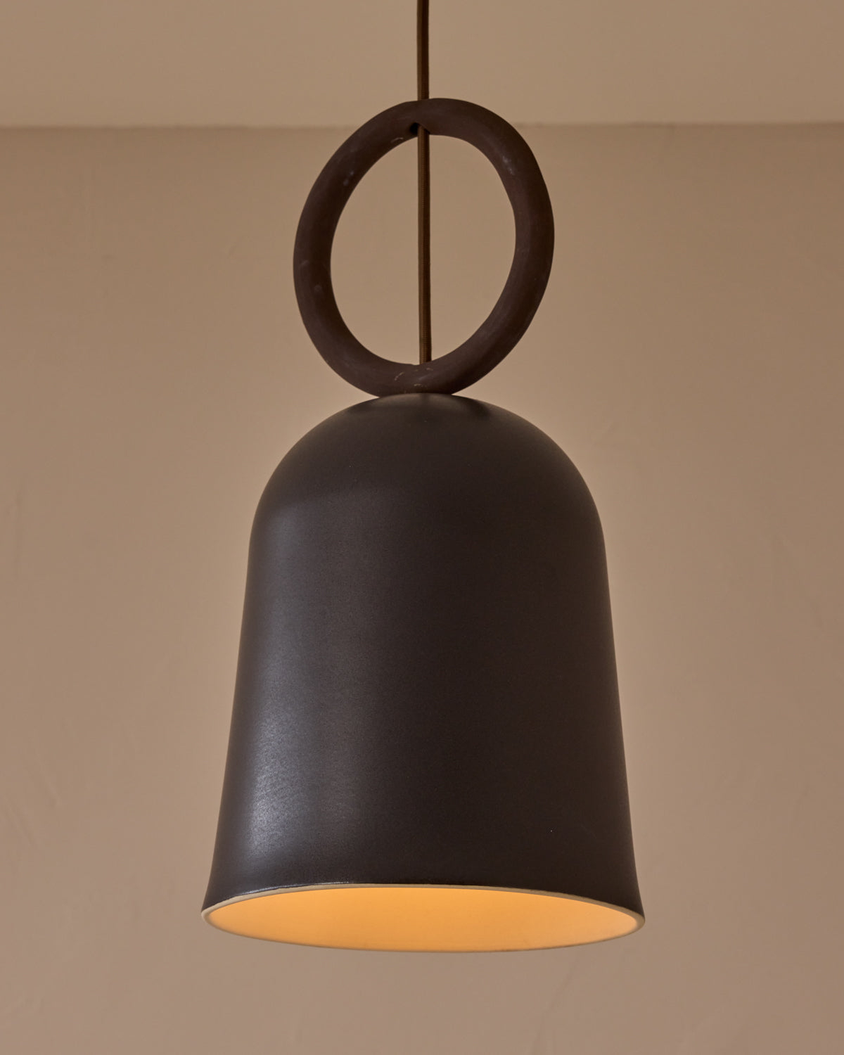 Willa Ceramic Pendant - Ebony