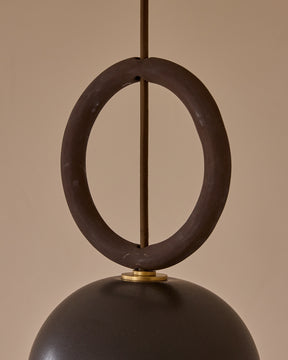 Willa Ceramic Pendant - Ebony