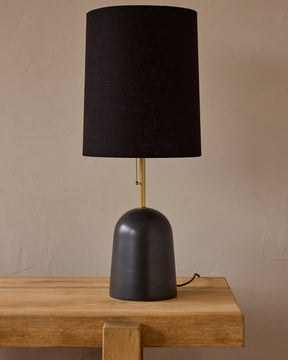 Willa Ceramic Table Lamp - Ebony