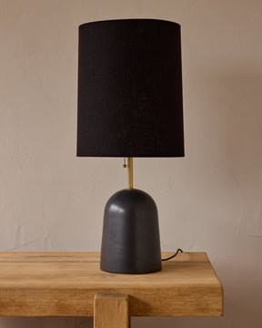 Willa Ceramic Table Lamp - Ebony