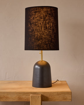 Willa Ceramic Table Lamp - Ebony