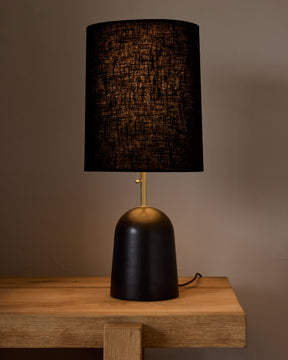 Willa Ceramic Table Lamp - Ebony