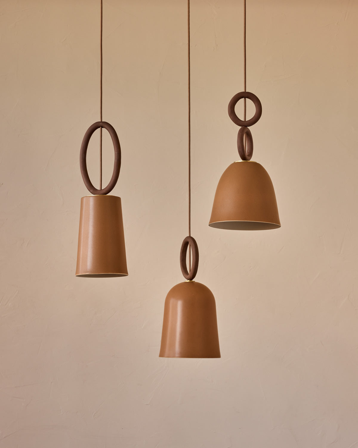 Mira Ceramic Pendant - Chestnut